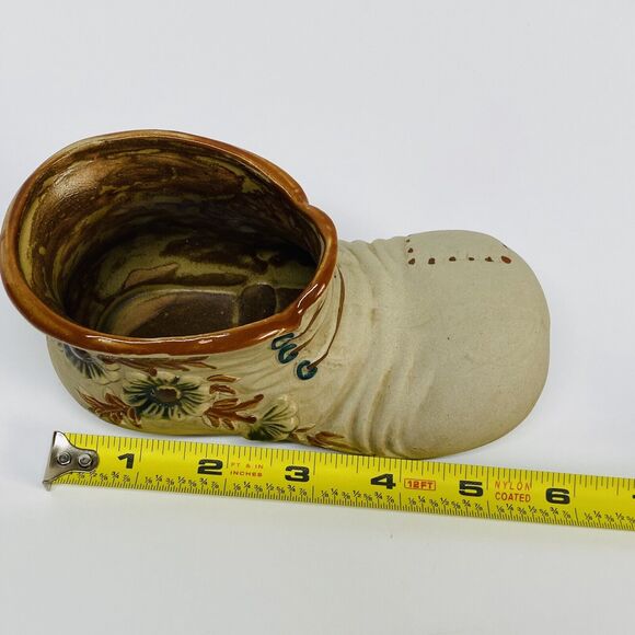 Rubens Originals Shoe Boot  Planter Vintage Ceramic  6.5 x 3"  Pottery - Picture 7 of 9